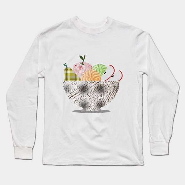 Fruit Bowl Long Sleeve T-Shirt by ScottyWalters